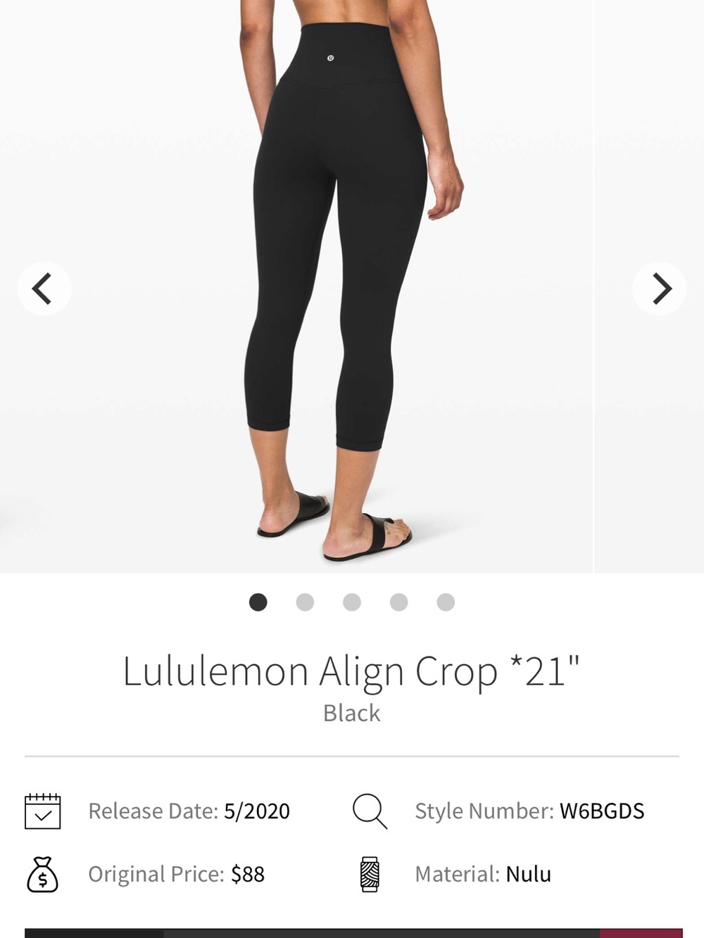 Lululemon align crop leggings 21”